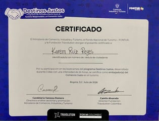 Certificado Formaciòn Comercio Justo 2026